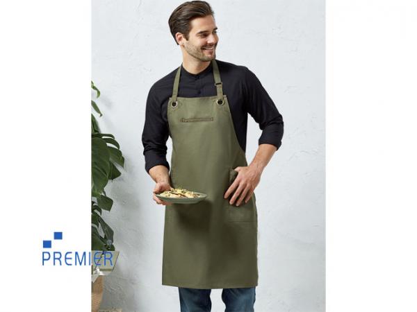 Barley Contrast Stitch Sustainable Bib Apron