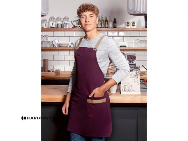 Bib Apron With Crossed Ribbons